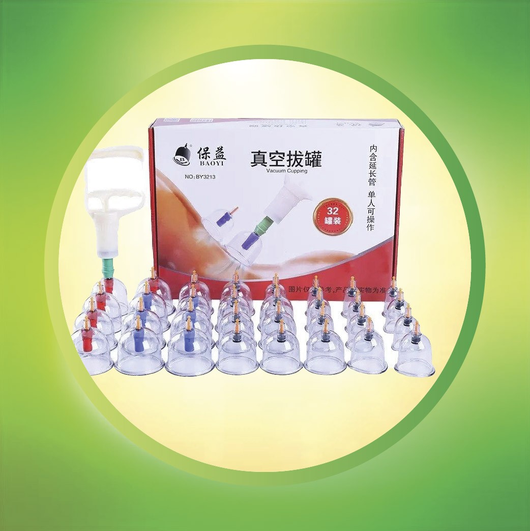 Hijama Cupping Set Transparent - 12 Pcs