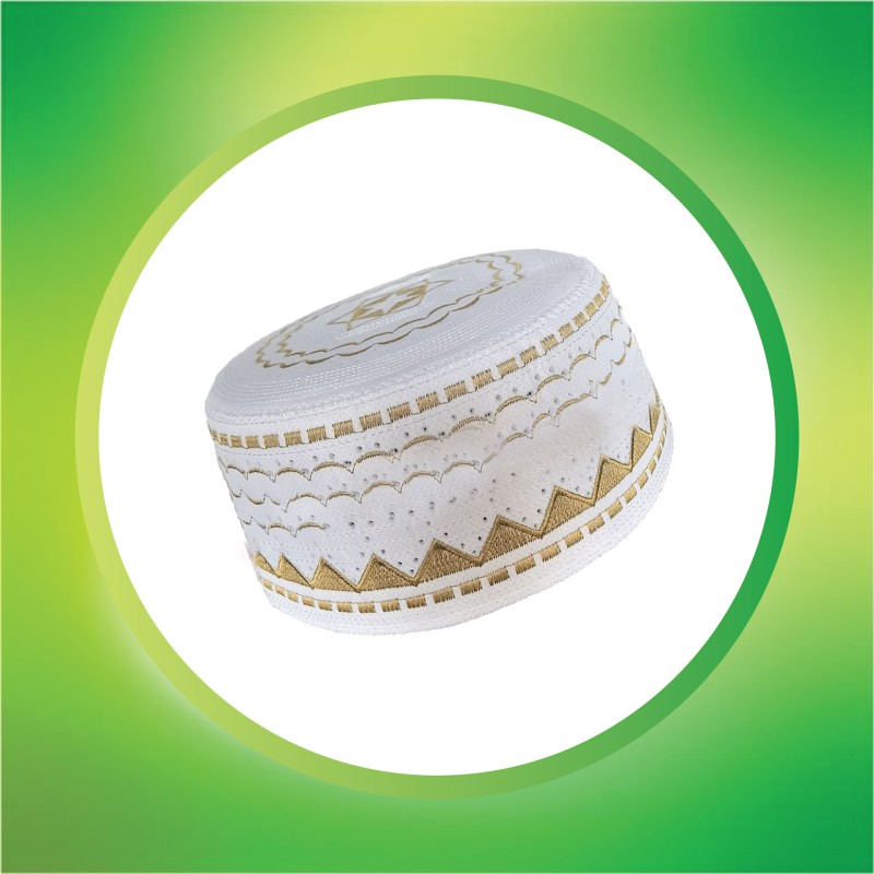 White Printed and Embroidered Poplin Tupi